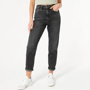 Hollister Women's Ultra High-Rise Washed Black Mom Jeans
